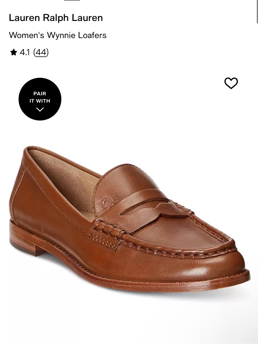 Lauren Ralph Lauren Leather Penny Loafers in Cognac - Picture 1 of 9